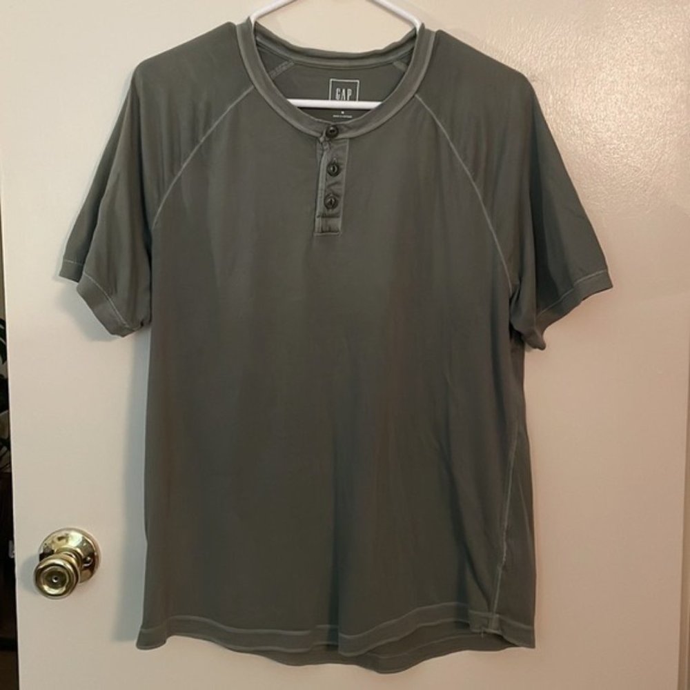 Gap Olive Green Henley T-Shirt